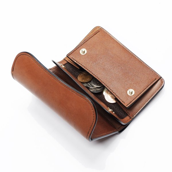 画像8: WILD SWANS(ワイルドスワンズ)BYRNE(バーン)3つ折りウォレット"フルグレインブライドル"/Dark Stain(ダークステイン) (8)