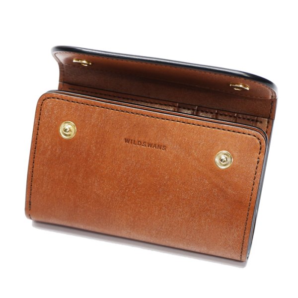 画像4: WILD SWANS(ワイルドスワンズ)BYRNE(バーン)3つ折りウォレット"フルグレインブライドル"/Dark Stain(ダークステイン) (4)