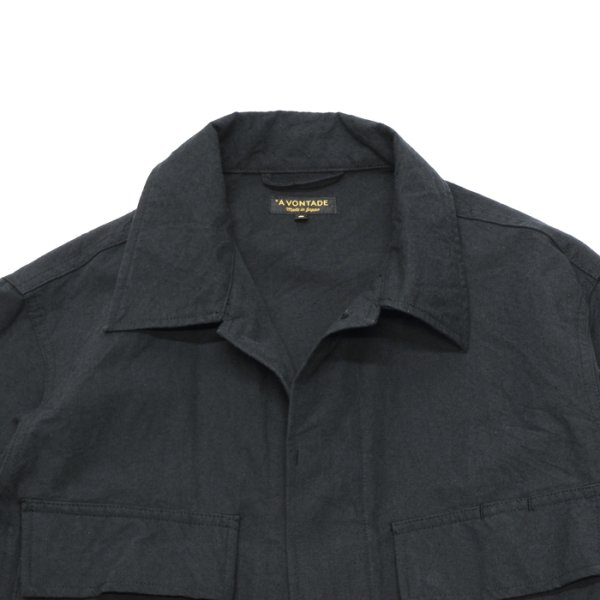 画像3: ＜50％OFF＞*A VONTADE（アボンタージ）BDU Tropical Jacket（BDUトロピカルジャケット）"Wool Cotton Buff Cloth" / Black（ブラック）※XSサイズのみ (3)