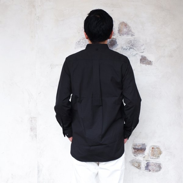 画像10: ＜50％OFF＞*A VONTADE（アボンタージ）Banded Collar Shirts（バンドカラーシャツ）”Cotton Nepped Silk Brushed Sheeting” / Black（ブラック）Lサイズのみ (10)