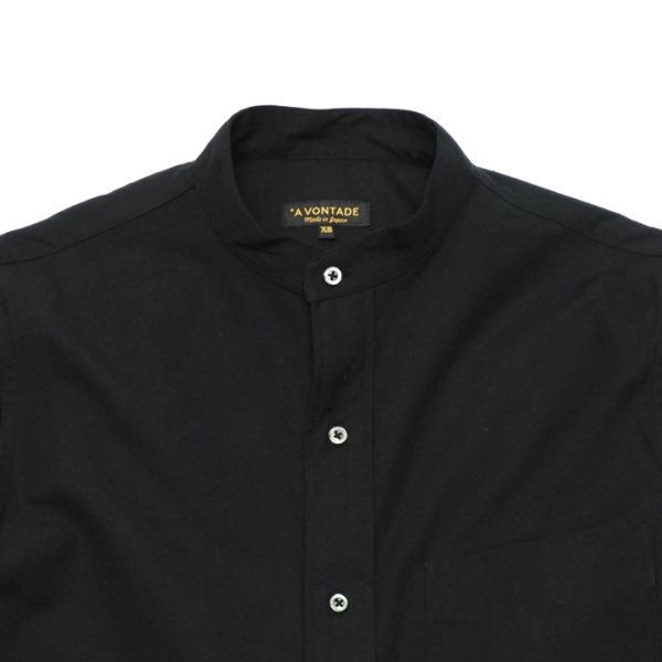 画像3: ＜50％OFF＞*A VONTADE（アボンタージ）Banded Collar Shirts（バンドカラーシャツ）”Cotton Nepped Silk Brushed Sheeting” / Black（ブラック）Lサイズのみ (3)