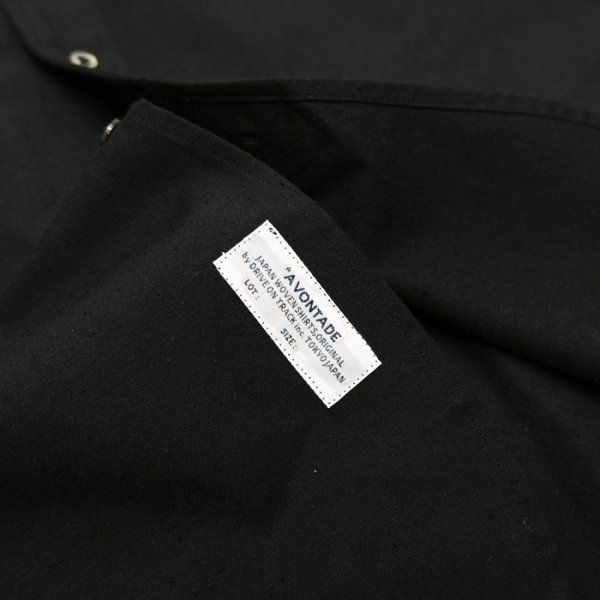 画像7: ＜50％OFF＞*A VONTADE（アボンタージ）Banded Collar Shirts（バンドカラーシャツ）”Cotton Nepped Silk Brushed Sheeting” / Black（ブラック）Lサイズのみ (7)