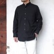 画像9: *A VONTADE（アボンタージ）Banded Collar Shirts（バンドカラーシャツ）”Cotton Nepped Silk Brushed Sheeting” / Black（ブラック） (9)