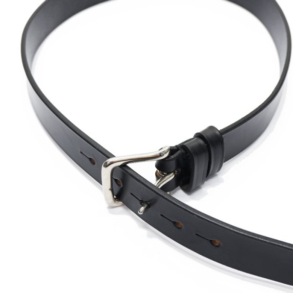 画像3: Martin Faizey(マーティンフェイジー)1.25inch West End Buckle Saddle Leather Belt(サドルレザーベルト)/ Black(ブラック) (3)