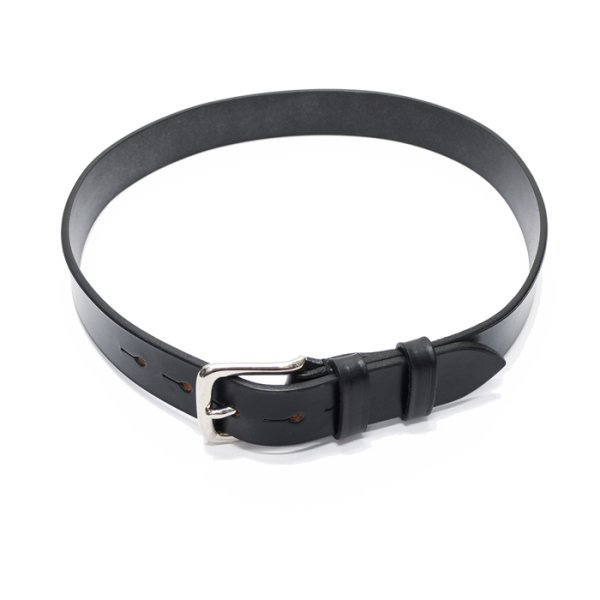 画像2: Martin Faizey(マーティンフェイジー)1.25inch West End Buckle Saddle Leather Belt(サドルレザーベルト)/ Black(ブラック) (2)