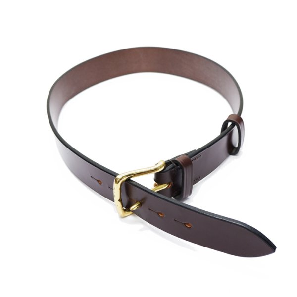 画像3: Martin Faizey(マーティンフェイジー)1.5inch West End Buckle Saddle Leather Belt(サドルレザーベルト)/ Havana Brown(ハバナブラウン) (3)