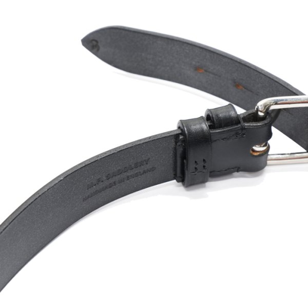 画像4: Martin Faizey(マーティンフェイジー)1.25inch West End Buckle Saddle Leather Belt(サドルレザーベルト)/ Black(ブラック) (4)