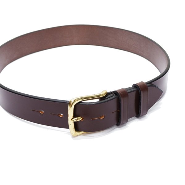 画像2: Martin Faizey(マーティンフェイジー)1.5inch West End Buckle Saddle Leather Belt(サドルレザーベルト)/ Havana Brown(ハバナブラウン) (2)