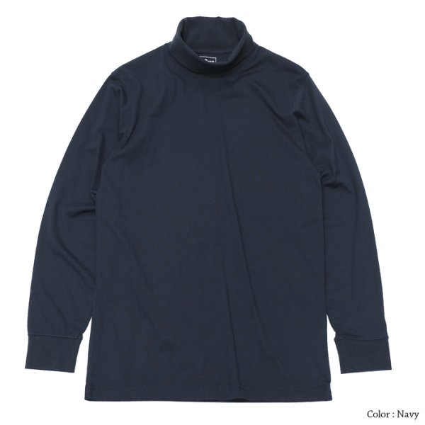 画像2: L.L.Bean（エルエルビーン）Carefree Unshrinkable Turtleneck（ケアフリー・アンシュリンカブル・タートルネック）/ Navy（ネイビー）・Charcoal（チャコールグレー） (2)