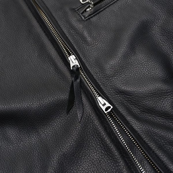 画像7: 【PointUp10%11/10迄】Y'2 LEATHER(ワイツーレザー)STEER OIL SINGLE RIDERS(ステアオイル シングルライダース)/Black(ブラック) (7)