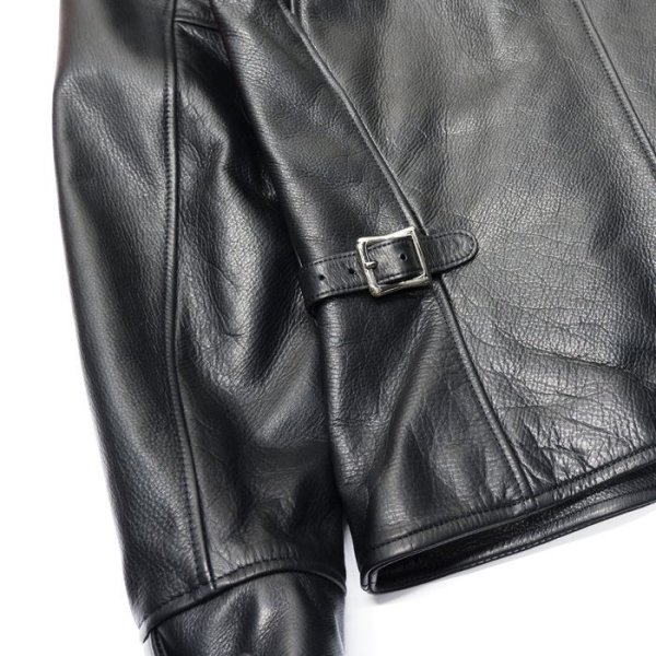 画像7: 【PointUp10%11/10迄】Y'2 LEATHER(ワイツーレザー)STEER OIL SINGLE RIDERS(ステアオイル襟付きシングルライダース)/Black(ブラック) (7)