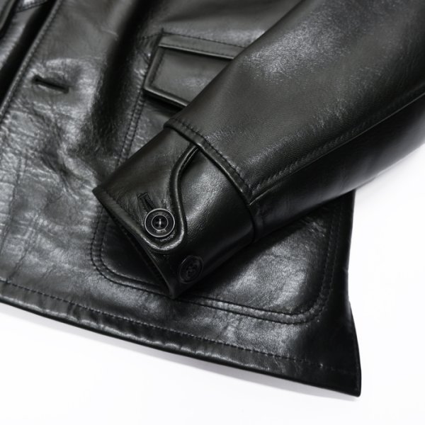 画像5: 【PointUp10%11/10迄】Y'2 LEATHER(ワイツーレザー)ANILINE HORSE SHIRT JACKET(アニリンホースシャツジャケット)/Black(ブラック) (5)
