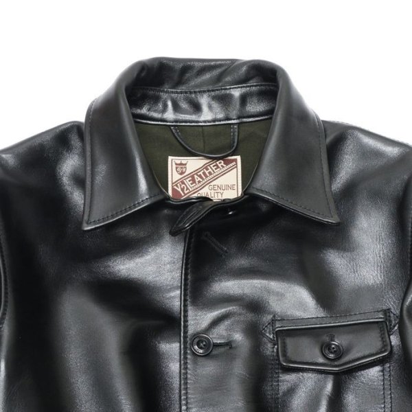 画像3: 【PointUp10%11/10迄】Y'2 LEATHER(ワイツーレザー)ANILINE HORSE SHIRT JACKET(アニリンホースシャツジャケット)/Black(ブラック) (3)