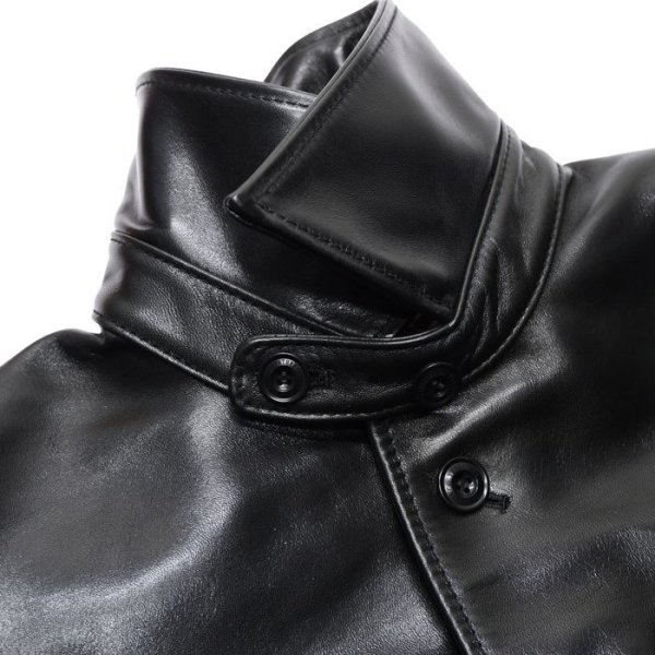 画像7: 【PointUp10%11/10迄】Y'2 LEATHER(ワイツーレザー)ANILINE HORSE SHIRT JACKET(アニリンホースシャツジャケット)/Black(ブラック) (7)