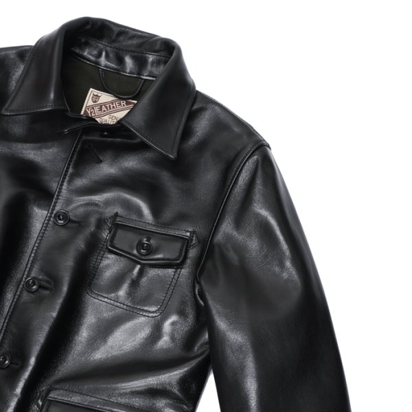画像4: 【PointUp10%11/10迄】Y'2 LEATHER(ワイツーレザー)ANILINE HORSE SHIRT JACKET(アニリンホースシャツジャケット)/Black(ブラック) (4)