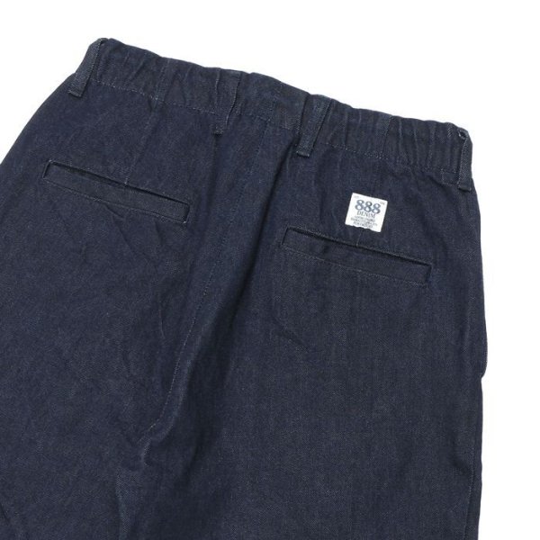 画像4: F.O.B FACTORY（エフオービーファクトリー）DENIM TRACK PANTS（デニムトラックパンツ）"Three Eight Denim" / Indigo（インディゴ）【裾上げ無料】 (4)