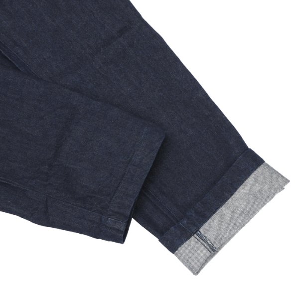 画像6: F.O.B FACTORY（エフオービーファクトリー）DENIM TRACK PANTS（デニムトラックパンツ）"Three Eight Denim" / Indigo（インディゴ）【裾上げ無料】 (6)