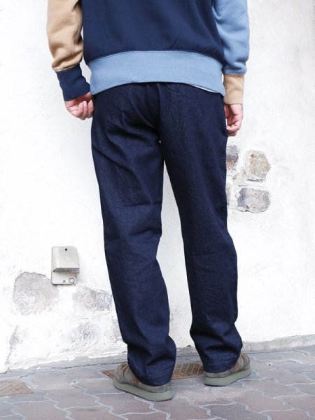 画像11: F.O.B FACTORY（エフオービーファクトリー）DENIM TRACK PANTS（デニムトラックパンツ）"Three Eight Denim" / Indigo（インディゴ）【裾上げ無料】 (11)