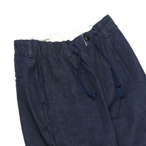 画像5: F.O.B FACTORY（エフオービーファクトリー）DENIM TRACK PANTS（デニムトラックパンツ）"Three Eight Denim" / Indigo（インディゴ）【裾上げ無料】 (5)