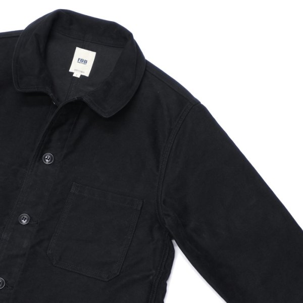画像4: F.O.B FACTORY(エフオービーファクトリー)FRENCH MOLESKIN JACKET(フレンチモールスキンジャケット)"Heavy Moleskin" / Black(ブラック) (4)