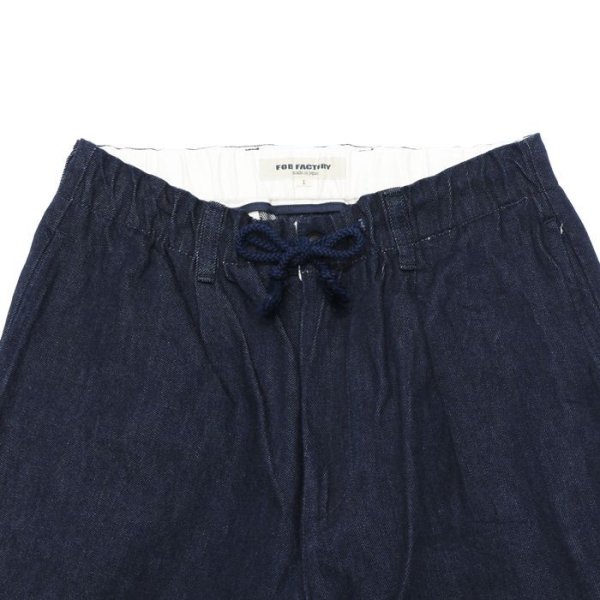 画像2: F.O.B FACTORY（エフオービーファクトリー）DENIM TRACK PANTS（デニムトラックパンツ）"Three Eight Denim" / Indigo（インディゴ）【裾上げ無料】 (2)