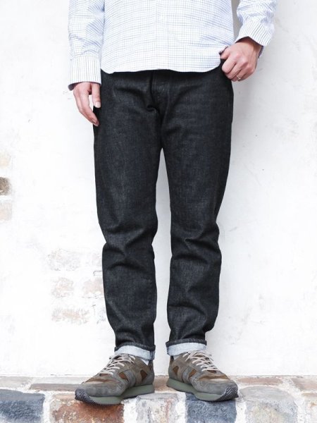画像11: STUDIO D'ARTISAN(ステュディオ・ダ・ルチザン)ウォッシュジーンズ "テーパード” 13oz/Black(ブラック)ワンウォッシュ【裾上げ無料】 (11)