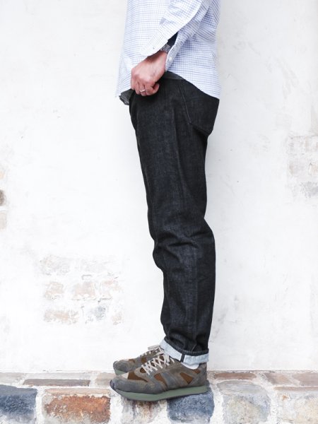 画像12: STUDIO D'ARTISAN(ステュディオ・ダ・ルチザン)ウォッシュジーンズ "テーパード” 13oz/Black(ブラック)ワンウォッシュ【裾上げ無料】 (12)