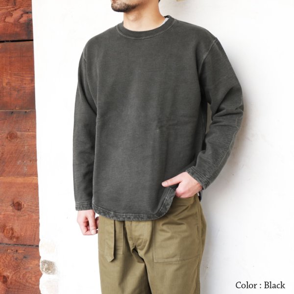 画像8: Good On(グッドオン)Rough Crew Sweat(ラフクルースウェット)"Pigment Dye" / Azuki(アズキ) (8)
