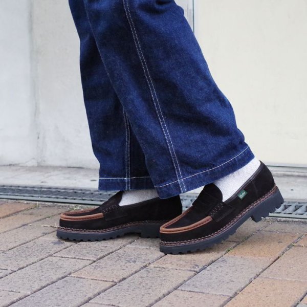 画像9: FilMelange(フィルメランジェ)REIMS COMBI(ランスコンビ)”Made by Paraboot" / Vel.Noir×Nub.Gringo(ブラックスエード×ブラウンヌバック) (9)