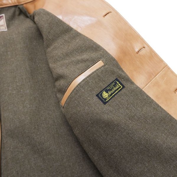 画像11: 【PointUp10%11/10迄】Y'2 LEATHER(ワイツーレザー)KAKISHIBU DYED HORSE CAR COAT(柿渋ホースカーコート)/Kakishibu(柿渋) (11)