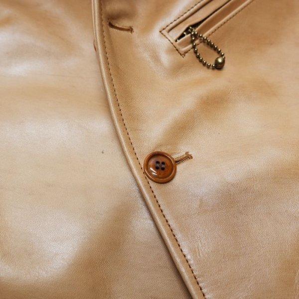 画像8: 【PointUp10%11/10迄】Y'2 LEATHER(ワイツーレザー)KAKISHIBU DYED HORSE CAR COAT(柿渋ホースカーコート)/Kakishibu(柿渋) (8)