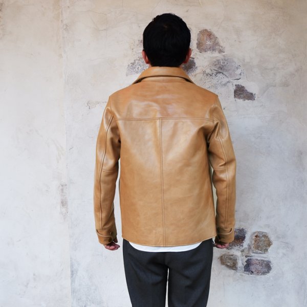画像15: 【PointUp10%11/10迄】Y'2 LEATHER(ワイツーレザー)KAKISHIBU DYED HORSE CAR COAT(柿渋ホースカーコート)/Kakishibu(柿渋) (15)