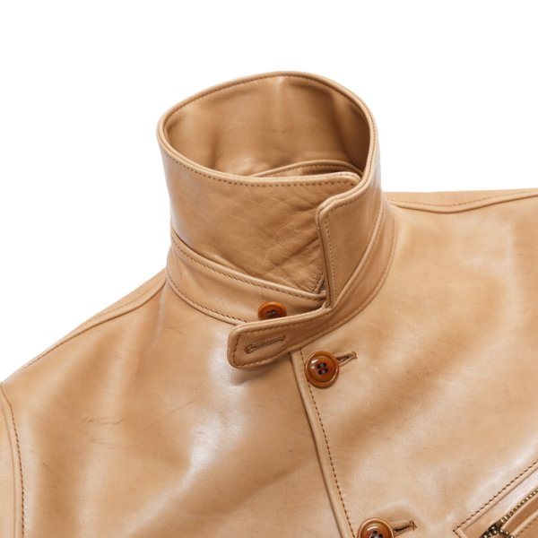 画像6: 【PointUp10%11/10迄】Y'2 LEATHER(ワイツーレザー)KAKISHIBU DYED HORSE CAR COAT(柿渋ホースカーコート)/Kakishibu(柿渋) (6)