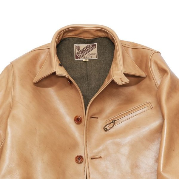 画像3: 【PointUp10%11/10迄】Y'2 LEATHER(ワイツーレザー)KAKISHIBU DYED HORSE CAR COAT(柿渋ホースカーコート)/Kakishibu(柿渋) (3)