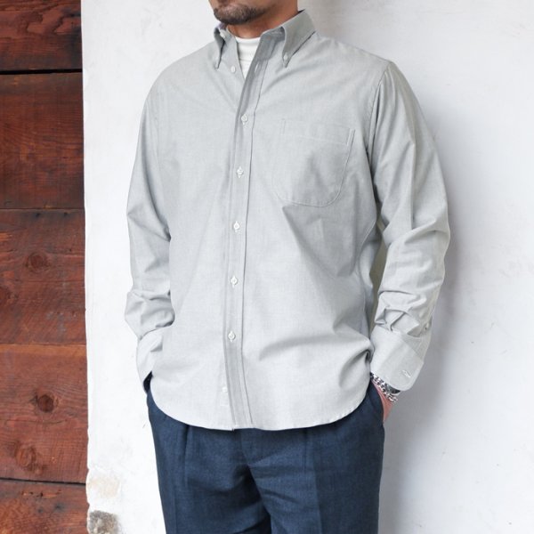 画像8: INDIVIDUALIZED SHIRTS(インディビジュアライズドシャツ)Classic Fit B.D. Shirt(クラシックフィットボタンダウンシャツ)"CAMBRIDGE OXFORD" / Grey(グレー) (8)
