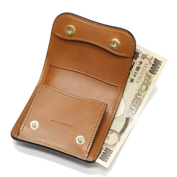 画像6: WILD SWANS（ワイルドスワンズ）Palm（パーム）コンパクトウォレット/#4"シェルコードバン"×キャメル"ブッテーロ" (6)