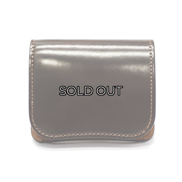 画像1: WILD SWANS(ワイルドスワンズ)Palm(パーム)コンパクトウォレット/#8ダークバーガンディ"シェルコードバン"×キャメル"ブッテーロ" (1)