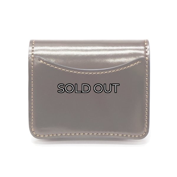 画像2: WILD SWANS(ワイルドスワンズ)Palm(パーム)コンパクトウォレット/#8ダークバーガンディ"シェルコードバン"×キャメル"ブッテーロ" (2)