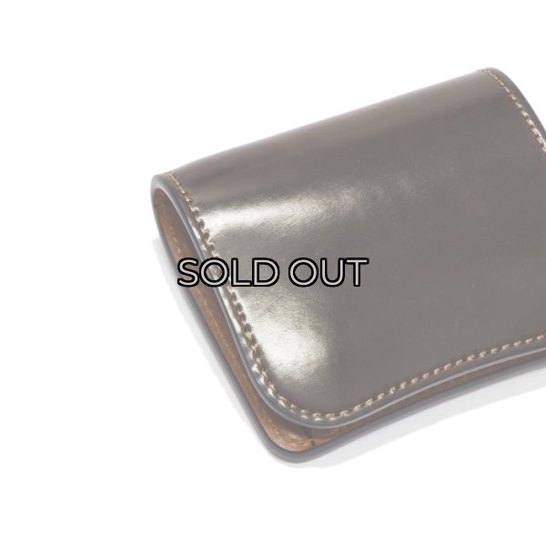 画像4: WILD SWANS(ワイルドスワンズ)Palm(パーム)コンパクトウォレット/#8ダークバーガンディ"シェルコードバン"×キャメル"ブッテーロ" (4)