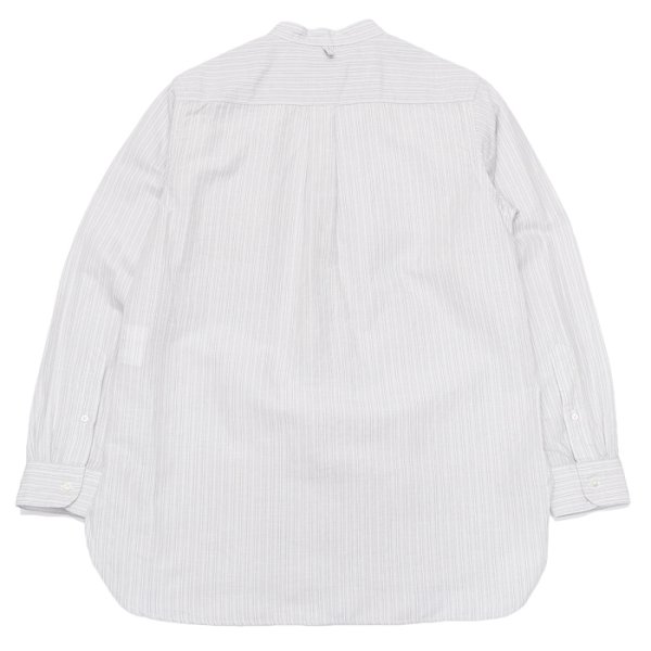 画像2: 『OUTLET』*A VONTADE(アボンタージ)Banded Collar Shirts(バンドカラーシャツ)Cotton Linen Chambray/Grey Stripe(グレーストライプ) (2)