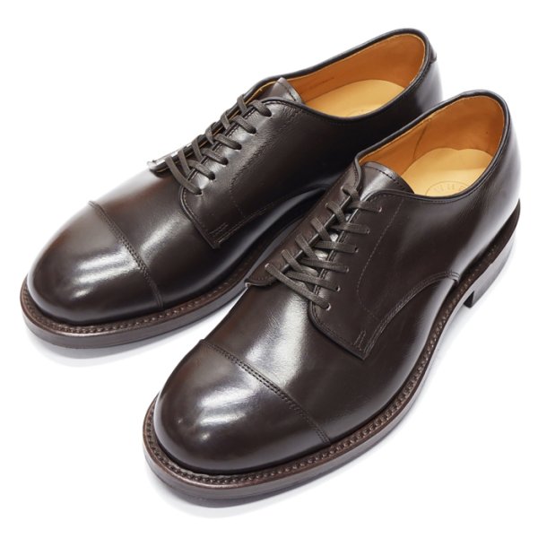 画像2: WHEEL ROBE(ウィールローブ)STRAIGHT TIP BLUCHER(ストレートチップブルーチャー)WEINHEIMER CALF/Dk.Brown(ダークブラウン) (2)