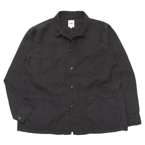 画像1: F.O.B FACTORY（エフオービーファクトリー）HEMP SHIRT JACKET（ヘンプシャツジャケット）HEMP OX/Sumi Kuro（スミクロ） (1)