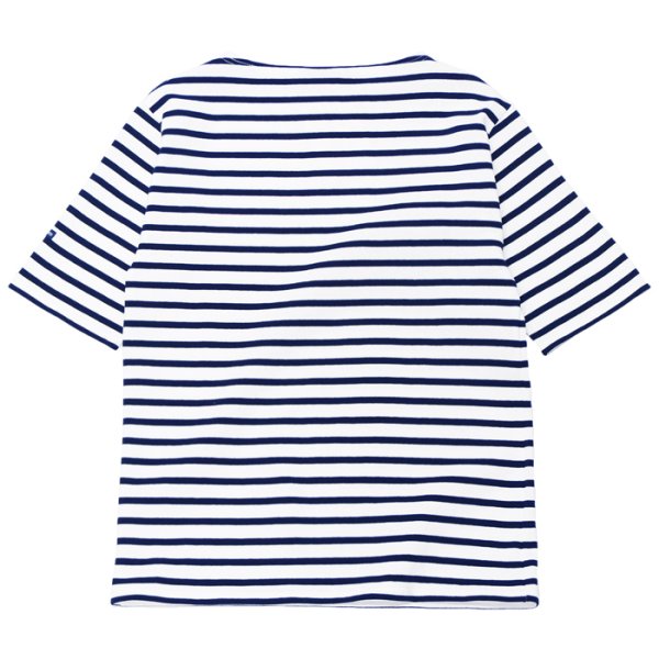 画像2: SAINT JAMES(セントジェームス)OUESSANT SHORT SLEEVE(ウエッソンショートスリーブ)"BORDER" / NEIGE×MARINE(ホワイト×マリン) (2)