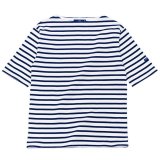 SAINT JAMES（セントジェームス）OUESSANT SHORT SLEEVE（ウエッソンショートスリーブ）"BORDER" / NEIGE×MARINE（ホワイト×マリン）