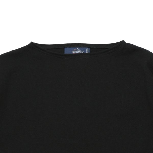 画像3: SAINT JAMES(セントジェームス)OUESSANT SHORT SLEEVE(ウエッソンショートスリーブ)"SOLID" / NOIR(ブラック) (3)