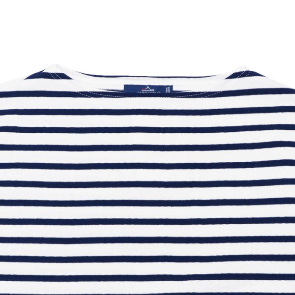 画像3: SAINT JAMES(セントジェームス)OUESSANT SHORT SLEEVE(ウエッソンショートスリーブ)"BORDER" / NEIGE×MARINE(ホワイト×マリン) (3)