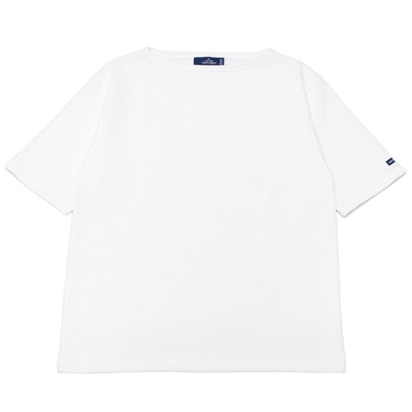 画像1: SAINT JAMES（セントジェームス）OUESSANT SHORT SLEEVE（ウエッソンショートスリーブ）/NEIGE（ホワイト） (1)