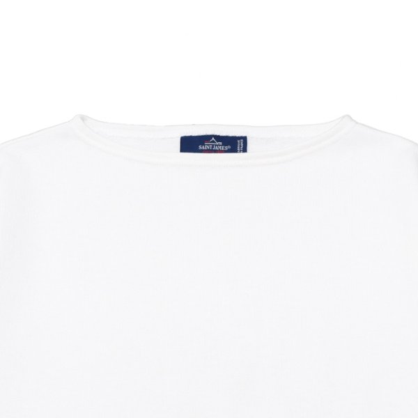 画像3: SAINT JAMES(セントジェームス)OUESSANT SHORT SLEEVE(ウエッソンショートスリーブ)"SOLID" / NEIGE(ホワイト) (3)