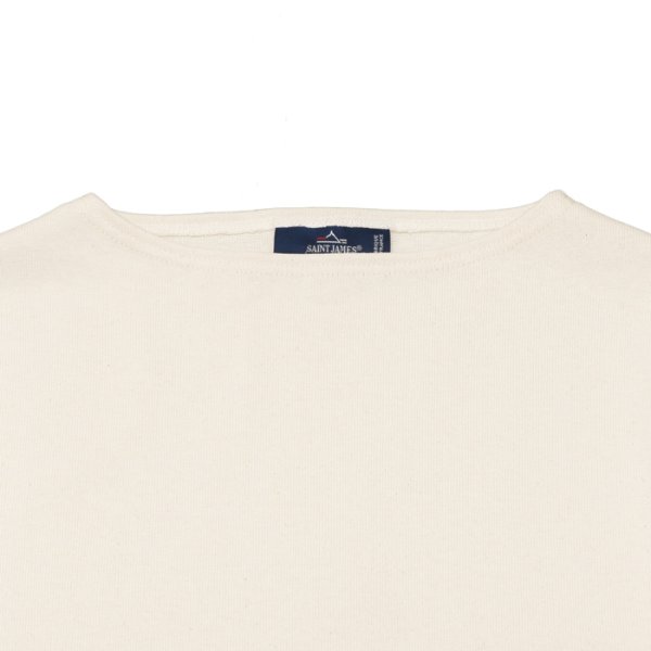 画像3: SAINT JAMES(セントジェームス)OUESSANT SHORT SLEEVE(ウエッソンショートスリーブ)"SOLID" / ECRU(キナリ) (3)