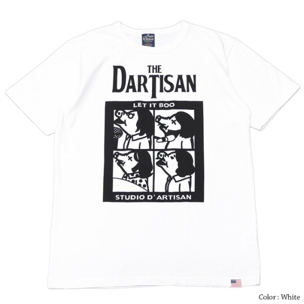 画像2: STUDIO D'ARTISAN（ステュディオ・ダ・ルチザン）USAコットンプリントＴシャツ/ White（ホワイト）・Black（ブラック）※Sサイズのみ (2)
